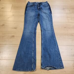 Idyllwind Jeans Womens 10Wx34L Medium Wash Blue High Rise Flare Stretch Western